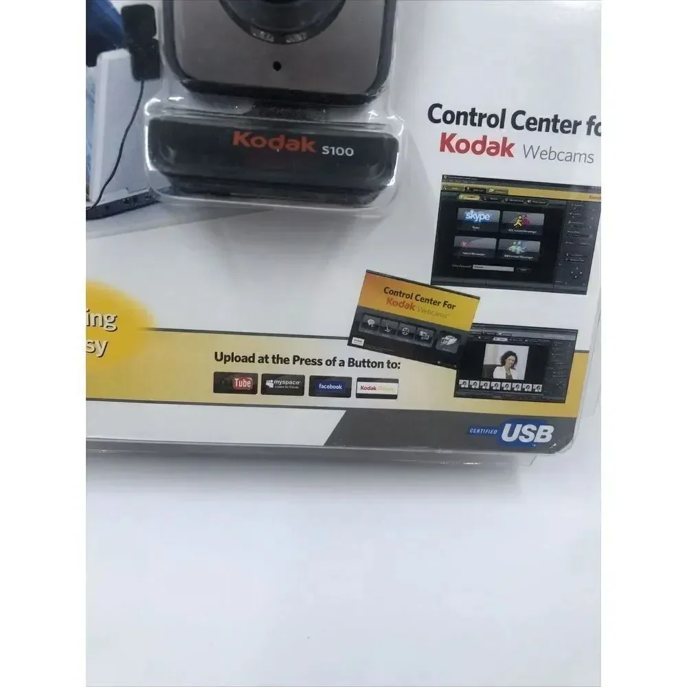 Kodak S100 WebCam USB 1.3 Megapixel, Automatic Face Tracking .2010